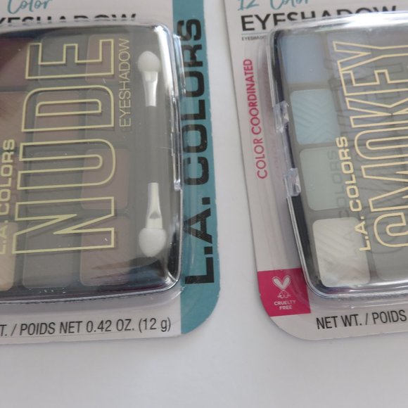2 set 12 Eyeshadow Palette By LA Color Glamorous - Picture 2 of 3